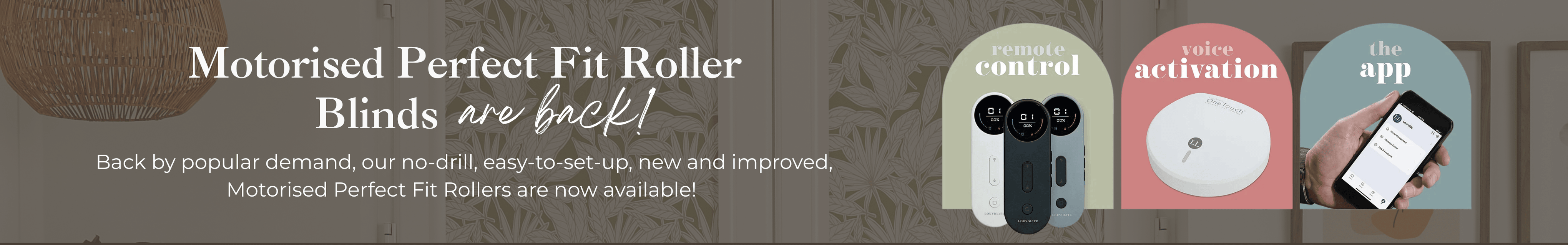 Motorised Perfect Fit Roller Blinds
