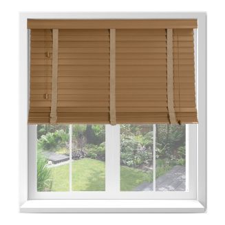 Amber Fauxwood Blind with Tapes