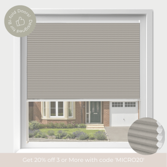 Intu Micro Pittsburgh Greige Honeycomb Pleated Blind