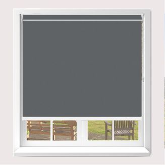 Open Cassette 40mm Banlight Duo Fr Blackout Charcoal Roller Blind