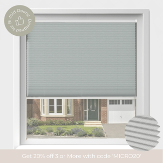 Intu Micro Ribbons Asc Silver Pleated Blind