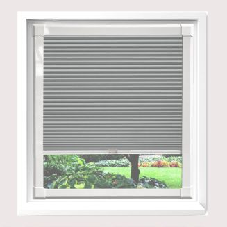Hive Blackout Iron Pleated Blind With White Frame