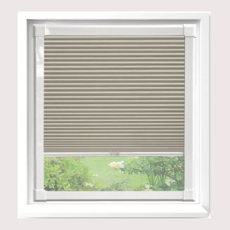 Hive Plain Cream Pleated Blind With White Frame