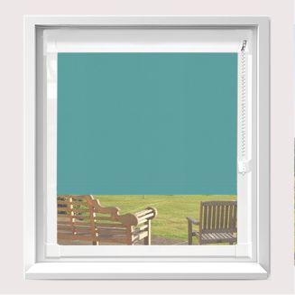 Chain Operated Banlight Duo FR Turquoise Perfect Fit Roller Blind  