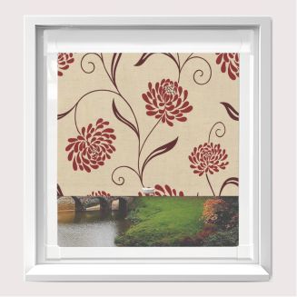 Chrysanth Scarlet Perfect Fit Roller Blind