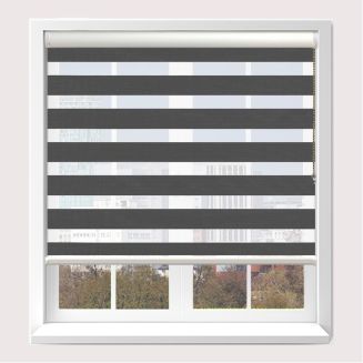 Senses Mirage Demure Onyx Roller Blind With White Cassette