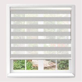 Senses Mirage Entwine Grey Roller Blind With White Cassette