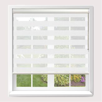 Senses Mirage Entwine White Roller Blind With White Cassette