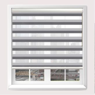 Senses Mirage Lustre Chrome Roller Blind With White Cassette