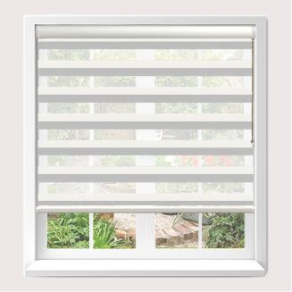 Senses Mirage Lustre White Roller Blind With White Cassette