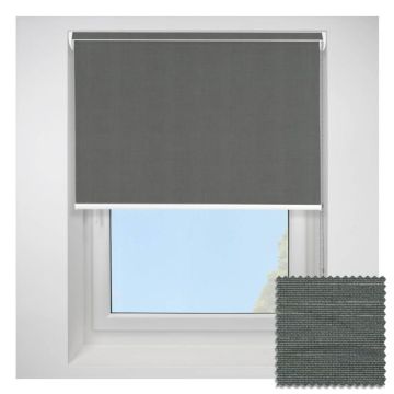 Open Cassette 40mm Linenweave Charcoal Roller Blind
