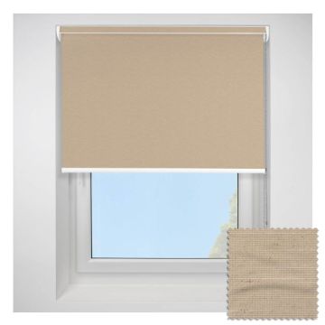 Open Cassette 40mm Linenweave Sand Roller Blind