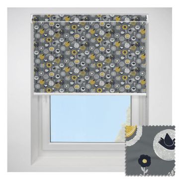 Open Cassette 70 Birdsong Midnight Roller Blind  