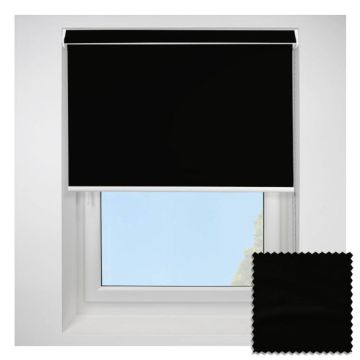 Open Cassette 70mm Ex Lite Blackout Black Roller Blind