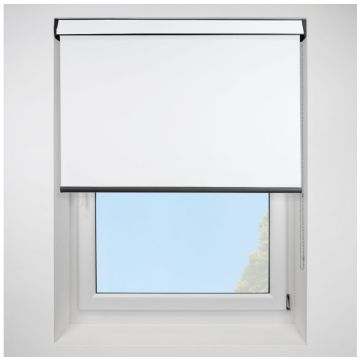 Open Cassette 70 Urban fr Bright White Roller Blind With Black Cassette