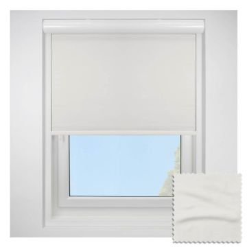 Banlight Duo Fr Blackout Bright White Blockout Roller Blind