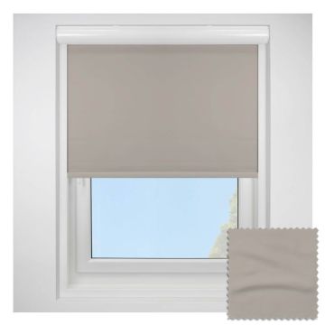 Banlight Duo Fr Blackout Stone Grey Blockout Roller Blind