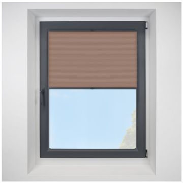 Soho Sandstone FITtoFRAME Honeycomb Pleated Blind with Anthracite Frame