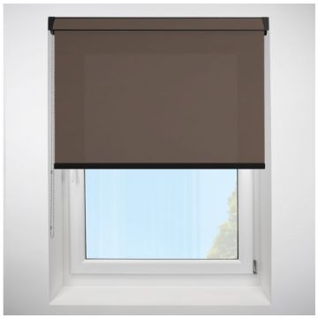 Polaris Cocoa Grip Fit Roller Blind with Black Cassette
