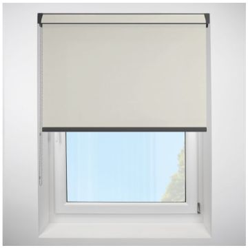 Polaris Cream Grip Fit Roller Blind with Anthracite Cassette