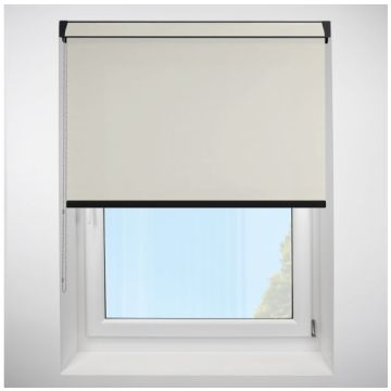 Polaris Cream Grip Fit Roller Blind with Black Cassette