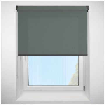 Polaris Smoke Grip Fit Roller Blind with Anthracite Cassette