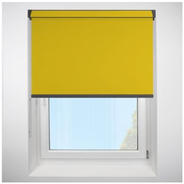 Polaris Blackout Chartreuse Grip Fit Roller Blind with Anthracite Cassette