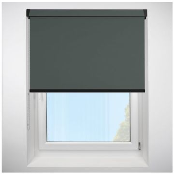 Polaris Blackout Graphite Grip Fit Roller Blind with Black Cassette