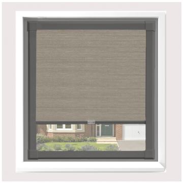 Perfect Fit Ivrea Beige Honeycomb Pleated Blind with Anthracite Frame