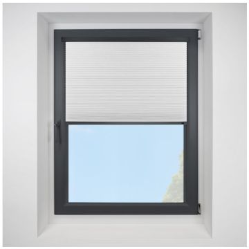 Intu Astral Blackout Frost Pleated Blind With Anthracite Cassette