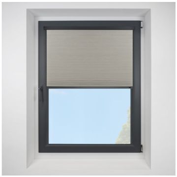 Intu Astral Blackout Linen Pleated Blind With Anthracite Cassette