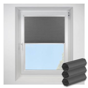 Intu Hive Blackout Black Pleated Blind With White Cassette