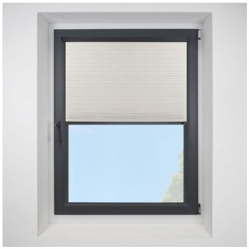 Intu Hive Blackout Cream Pleated Blind With Gunmetal Cassette