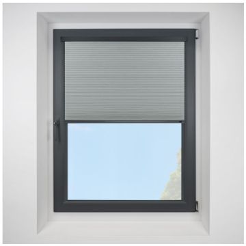 Intu Celeste Sage Pleated Blind With Anthracite Cassette