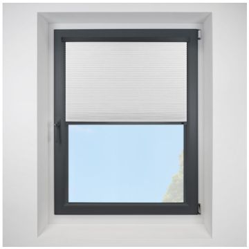 Intu Hive Deluxe Dove Pleated Blind With Anthracite Cassette