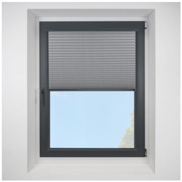 Intu Calia Asc Charcoal Pleated Blind With Anthracite Cassette