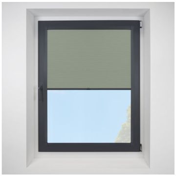 Astral Blackout Eucalyptus Perfect Fit Pleated Blinds with Anthracite Frame