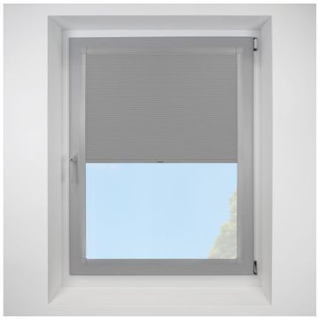 Astral Blackout Fossil Perfect Fit Pleated Blinds with Light Grey Frame