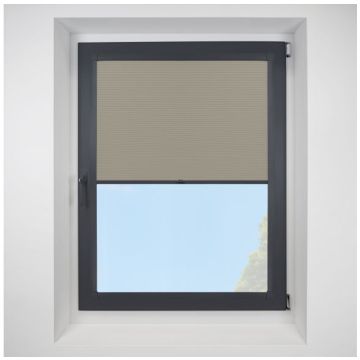 Astral Blackout Linen Perfect Fit Pleated Blinds with Anthracite Frame