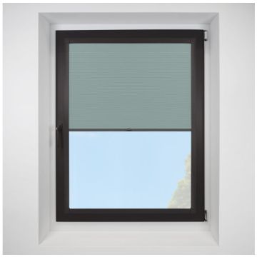 Astral Blackout Mineral Perfect Fit Pleated Blinds with Black Frame