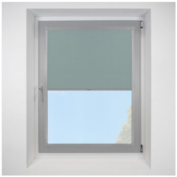 Astral Blackout Mineral Perfect Fit Pleated Blinds with Light Grey Frame