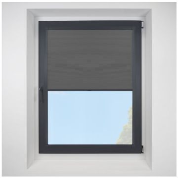 Astral Blackout Slate Perfect Fit Pleated Blinds with Anthracite Frame