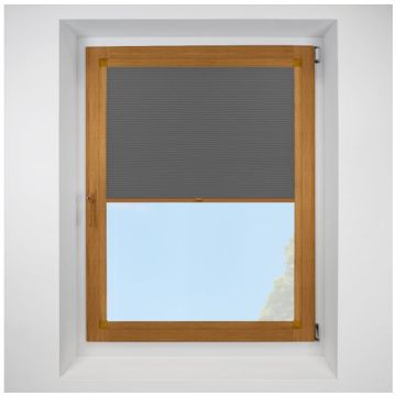 Astral Blackout Slate Perfect Fit Pleated Blinds with Golden Oak Frame