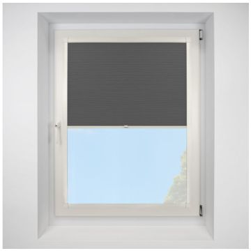 Celeste Anthracite Perfect Fit Pleated Blinds with Cream Frame