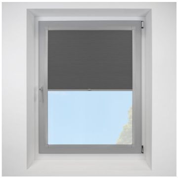 Celeste Anthracite Perfect Fit Pleated Blinds with Light Grey Frame