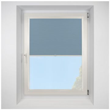 Celeste Cornflower Blue Perfect Fit Pleated Blinds with Cream Frame