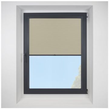 Celeste Cream Perfect Fit Pleated Blinds with Anthracite Frame
