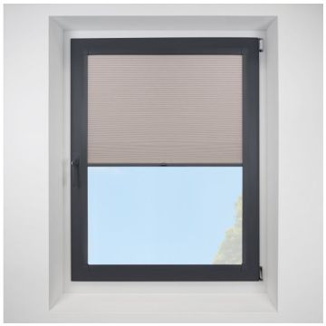 Celeste Nude Perfect Fit Pleated Blinds with Anthracite Frame