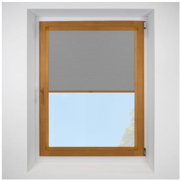 Celeste Silver Perfect Fit Pleated Blinds with Golden Oak Frame