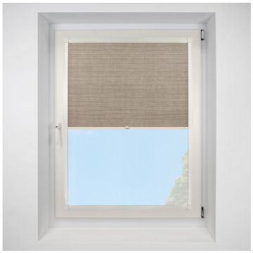 Hive Deluxe Blackout Mauve Perfect Fit Pleated Blinds with Cream Frame